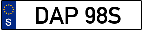 Trailer License Plate